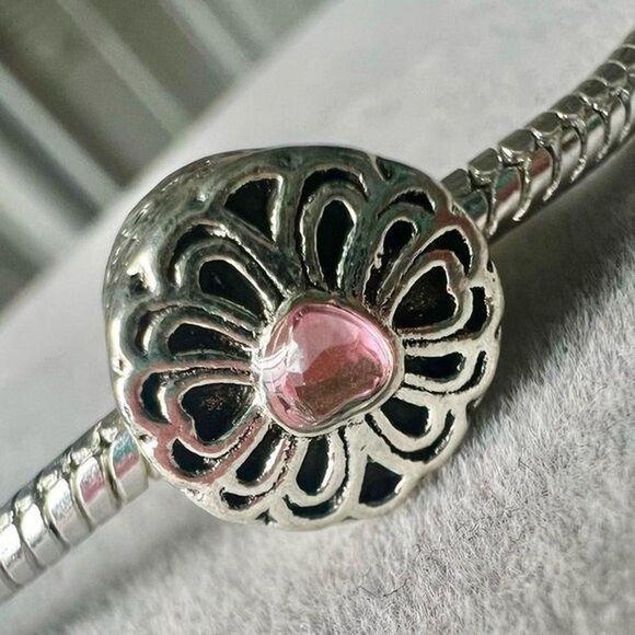 Pink Beaded Charm fits‎ PANDORA - Picture 1 of 8